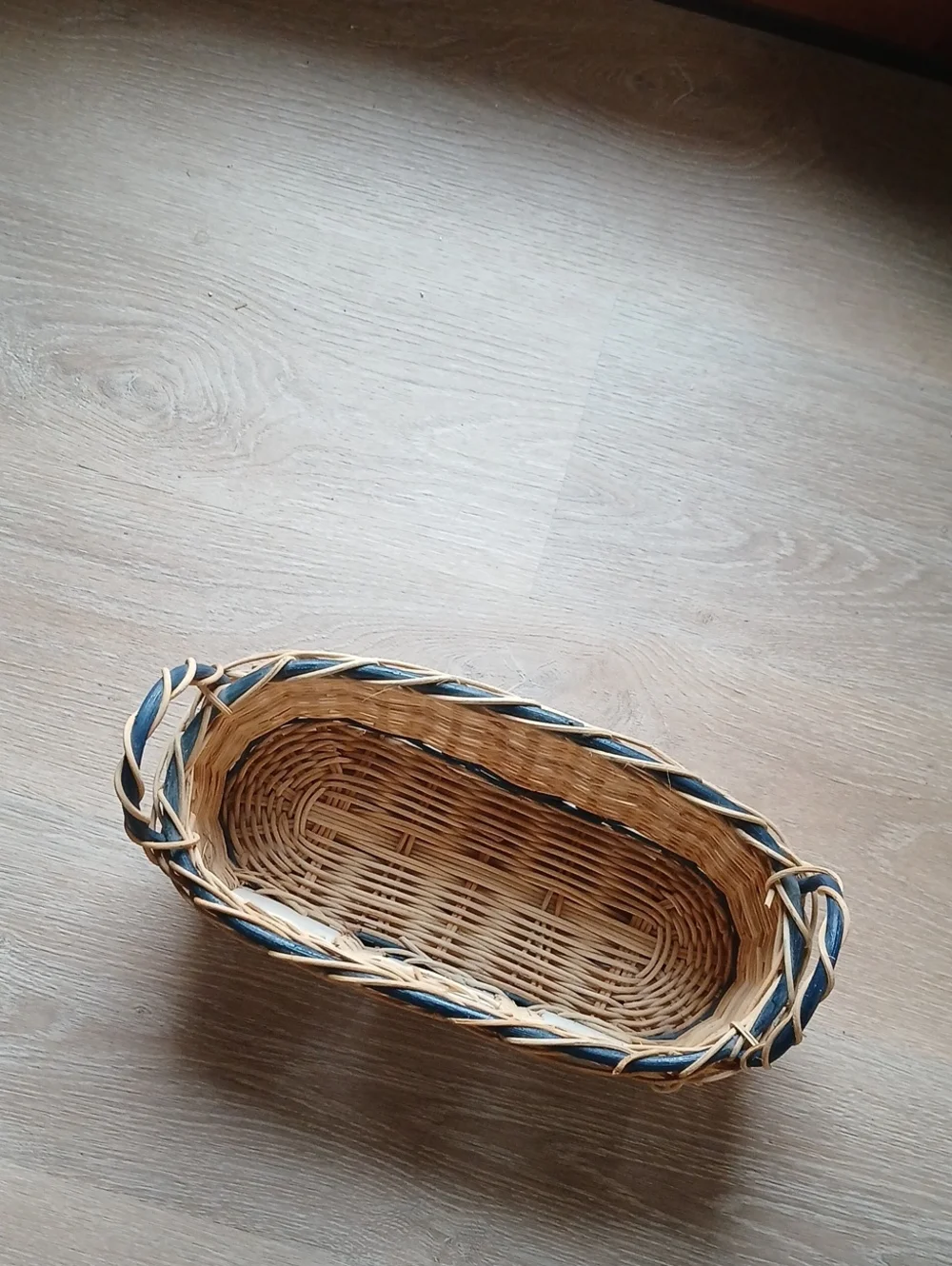 Woven Basket Nautical Ceramic Tiles Lighthouse Sailboat Coastal Decor Storage